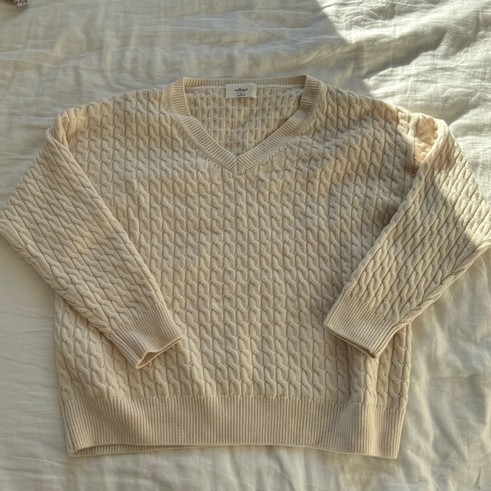 Aritzia Ivory Oversized Sweater